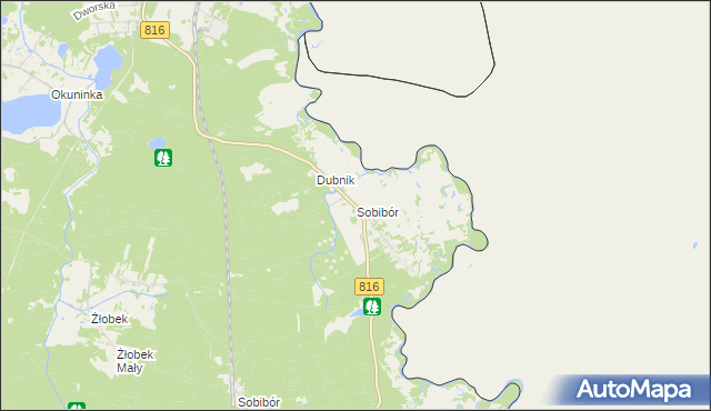 mapa Sobibór, Sobibór na mapie Targeo