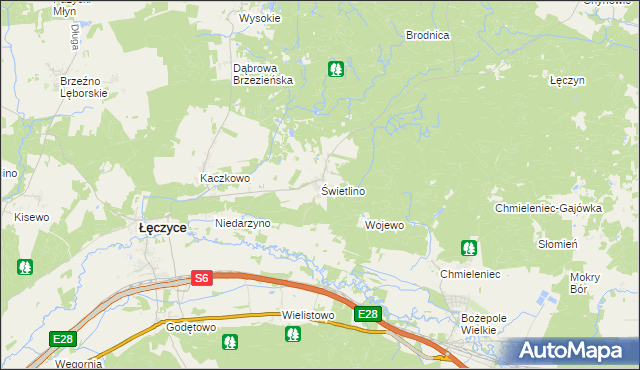 mapa Świetlino, Świetlino na mapie Targeo