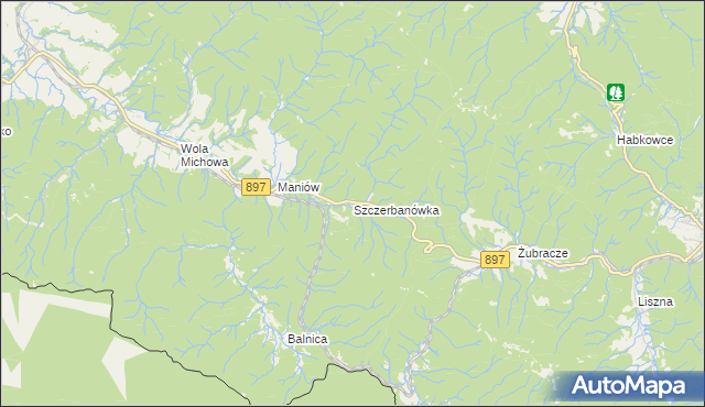 mapa Szczerbanówka, Szczerbanówka na mapie Targeo