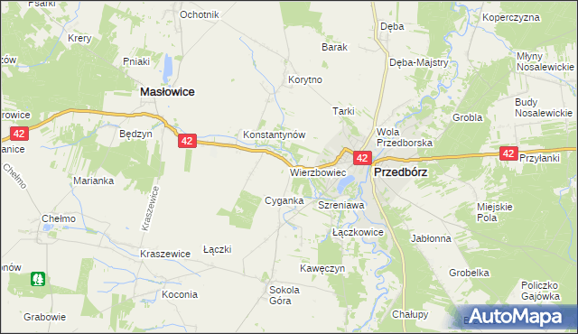 mapa Wierzbowiec, Wierzbowiec na mapie Targeo