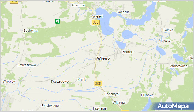 mapa Wijewo, Wijewo na mapie Targeo