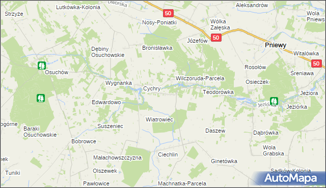 mapa Wilczoruda, Wilczoruda na mapie Targeo