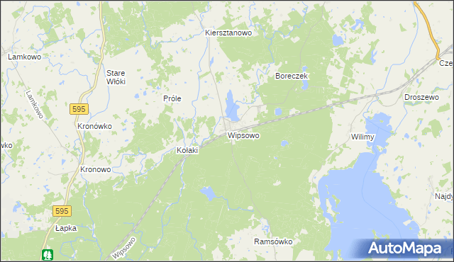 mapa Wipsowo, Wipsowo na mapie Targeo