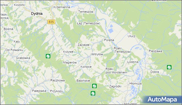 mapa Witryłów, Witryłów na mapie Targeo