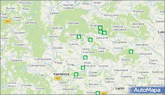 mapa Wola Kosnowa, Wola Kosnowa na mapie Targeo