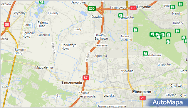 mapa Zgorzała, Zgorzała na mapie Targeo