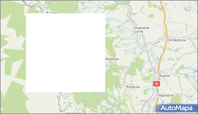mapa Gniewoszów gmina Międzylesie, Gniewoszów gmina Międzylesie na mapie Targeo