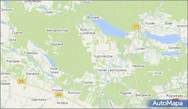 mapa Kazimierzów gmina Gostynin, Kazimierzów gmina Gostynin na mapie Targeo