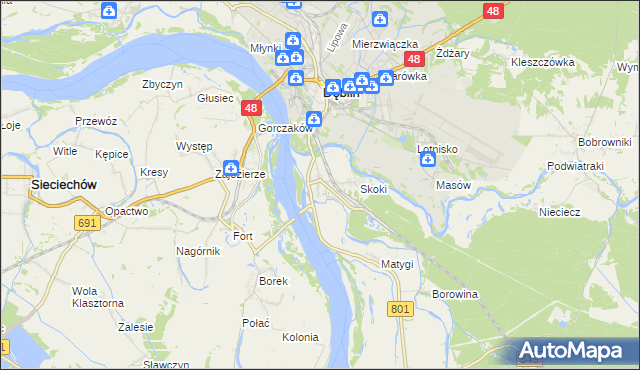 mapa Borowa gmina Puławy, Borowa gmina Puławy na mapie Targeo