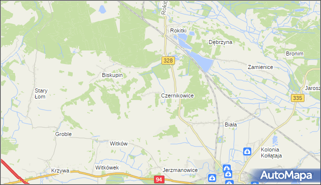 mapa Czernikowice, Czernikowice na mapie Targeo