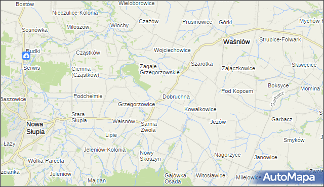 mapa Dobruchna, Dobruchna na mapie Targeo