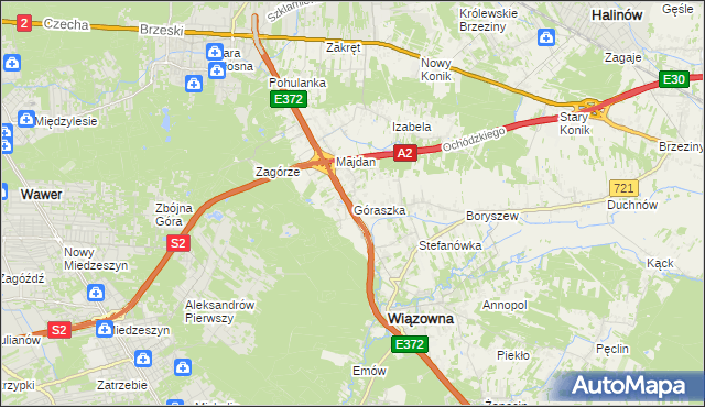 mapa Góraszka, Góraszka na mapie Targeo