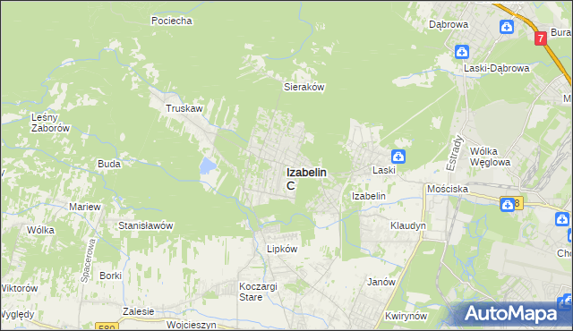 mapa Izabelin C, Izabelin C na mapie Targeo