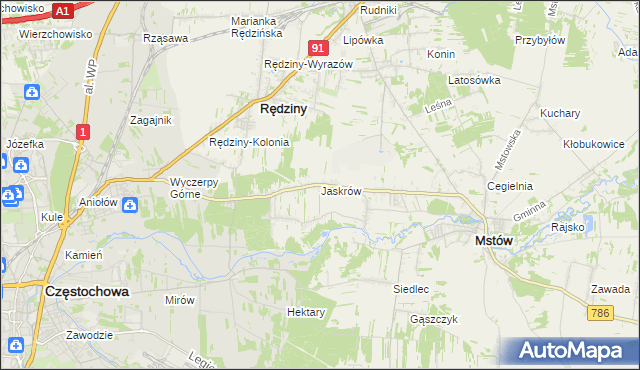 mapa Jaskrów, Jaskrów na mapie Targeo