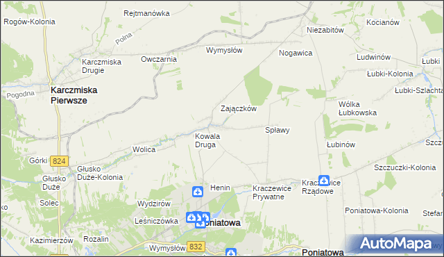 mapa Kowala Pierwsza, Kowala Pierwsza na mapie Targeo