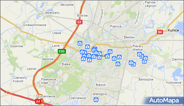 mapa Legnicy, Legnica na mapie Targeo