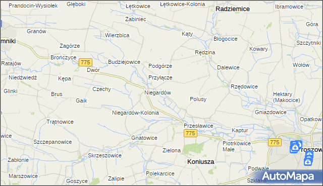 mapa Muniaczkowice, Muniaczkowice na mapie Targeo