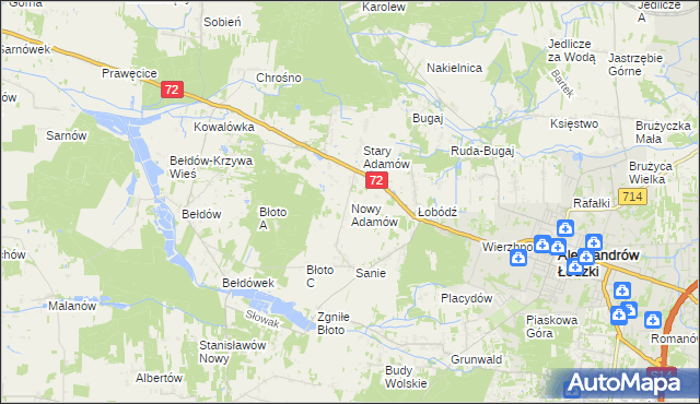 mapa Nowy Adamów, Nowy Adamów na mapie Targeo