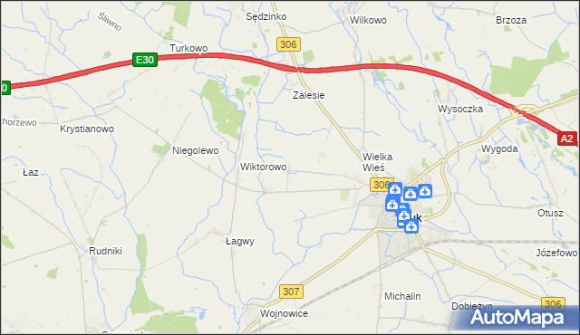 mapa Pawłówko gmina Buk, Pawłówko gmina Buk na mapie Targeo