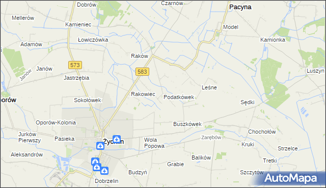 mapa Podatkówek, Podatkówek na mapie Targeo