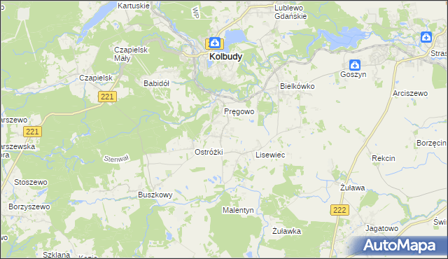 mapa Pręgowo Górne, Pręgowo Górne na mapie Targeo