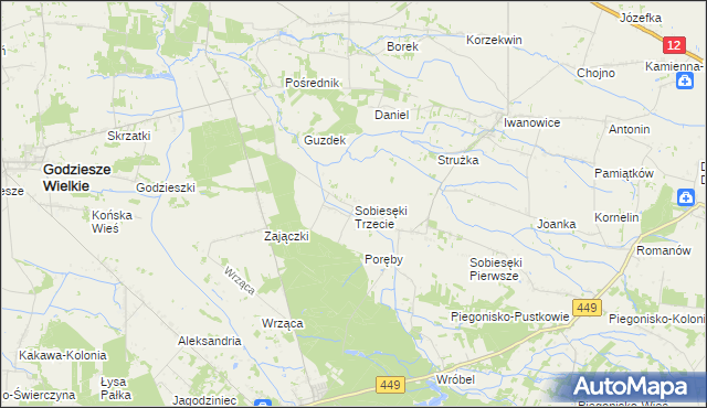 mapa Sobiesęki Trzecie, Sobiesęki Trzecie na mapie Targeo