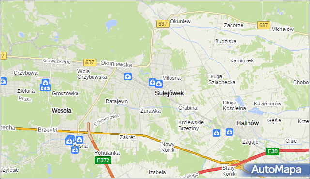 mapa Sulejówek, Sulejówek na mapie Targeo