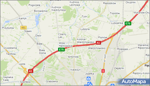 mapa Wola Kiedrzyńska, Wola Kiedrzyńska na mapie Targeo