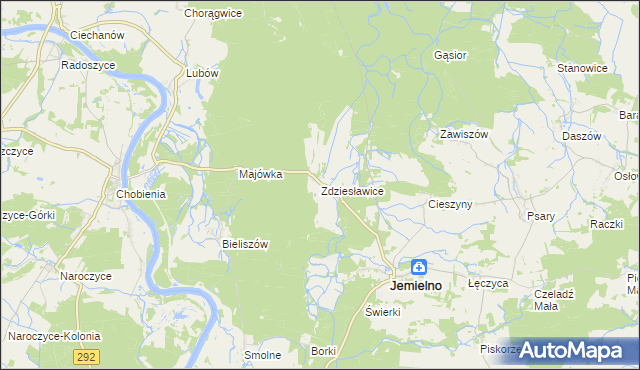 mapa Zdziesławice, Zdziesławice na mapie Targeo