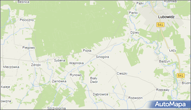 mapa Sinogóra, Sinogóra na mapie Targeo