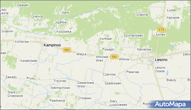 mapa Wilkowa Wieś, Wilkowa Wieś na mapie Targeo