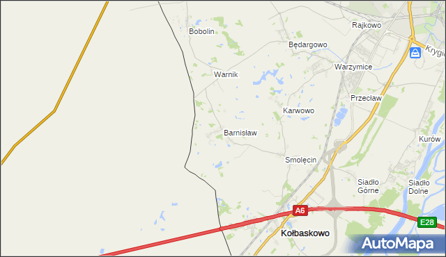 mapa Barnisław, Barnisław na mapie Targeo