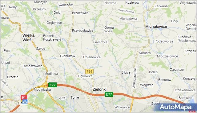 mapa Garlica Murowana, Garlica Murowana na mapie Targeo