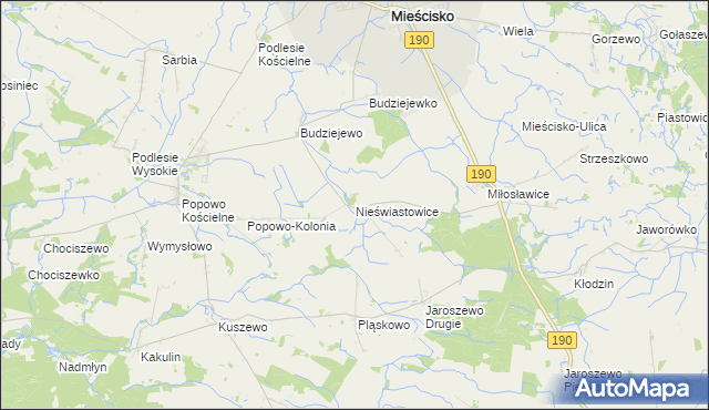 mapa Nieświastowice, Nieświastowice na mapie Targeo