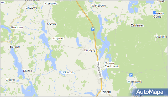 mapa Brejdyny, Brejdyny na mapie Targeo