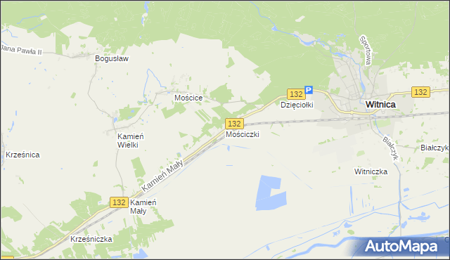 mapa Mościczki, Mościczki na mapie Targeo