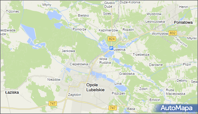 mapa Wola Rudzka, Wola Rudzka na mapie Targeo