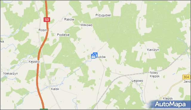 mapa Buków gmina Sulechów, Buków gmina Sulechów na mapie Targeo