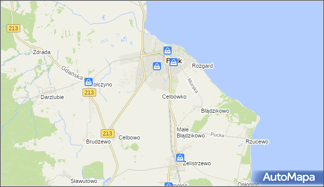 mapa Celbówko, Celbówko na mapie Targeo