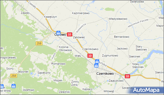 mapa Czernikówko, Czernikówko na mapie Targeo