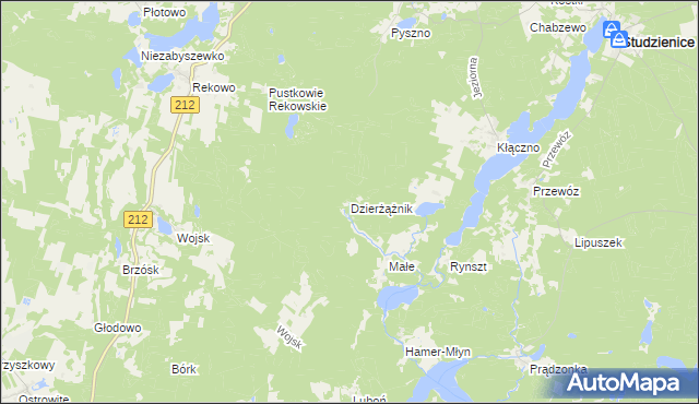 mapa Dzierżążnik, Dzierżążnik na mapie Targeo