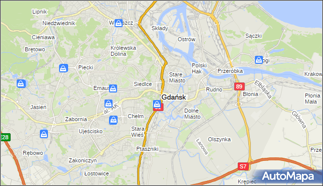 mapa Gdańska, Gdańsk na mapie Targeo