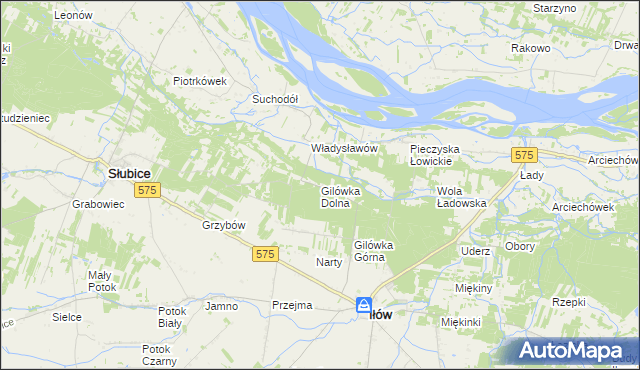 mapa Gilówka Dolna, Gilówka Dolna na mapie Targeo