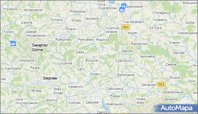 mapa Gorzków gmina Wieliczka, Gorzków gmina Wieliczka na mapie Targeo