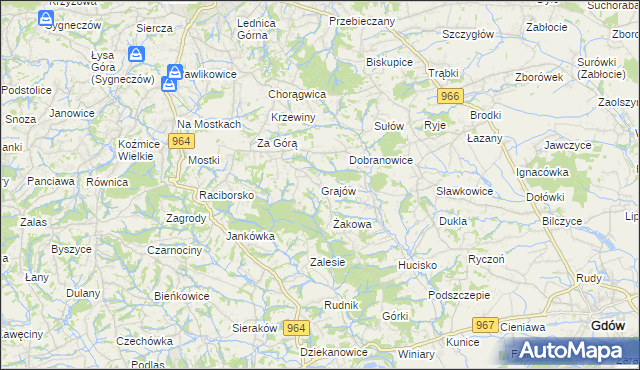 mapa Grajów, Grajów na mapie Targeo