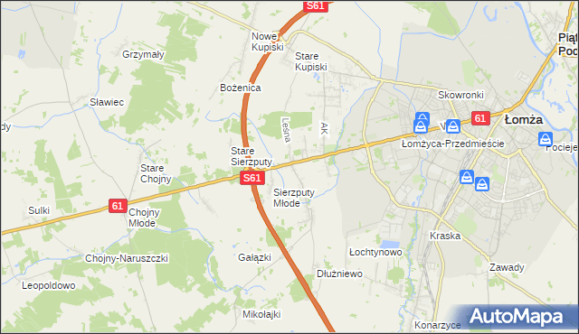 mapa Janowo gmina Łomża, Janowo gmina Łomża na mapie Targeo