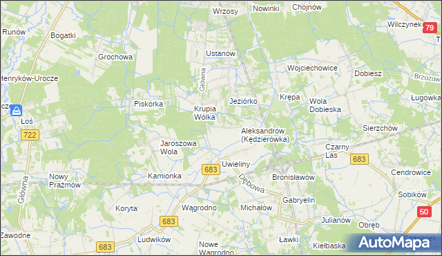mapa Kędzierówka, Kędzierówka na mapie Targeo