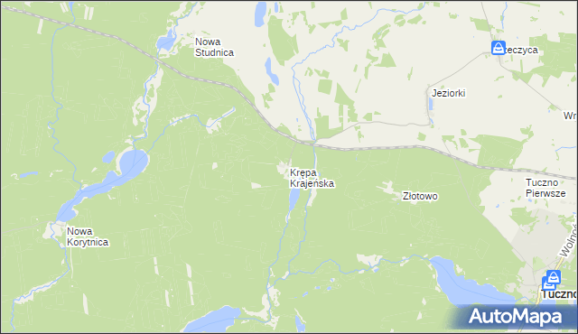 mapa Krępa Krajeńska, Krępa Krajeńska na mapie Targeo