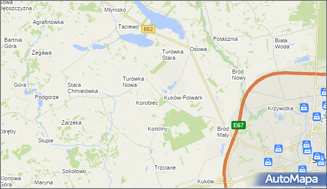 mapa Kuków-Folwark, Kuków-Folwark na mapie Targeo