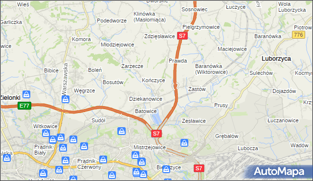 mapa Raciborowice gmina Michałowice, Raciborowice gmina Michałowice na mapie Targeo